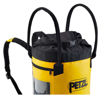 Sacco Bucket 30l giallo Petzl - dettaglio spallacci