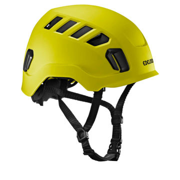 Casco Tectum Air Edelrid - giallo - visione frontale destra Casco Tectum Air Edelrid - giallo - visione frontale destra