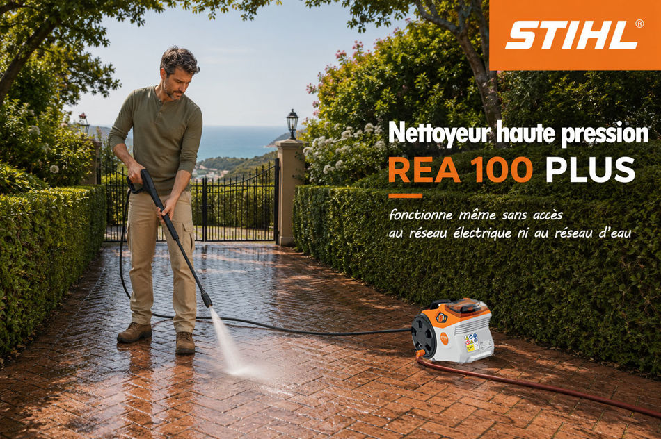REA 100 PLUS STIHL à seulement 319 € ! Nettoyez partout, sans robinet !