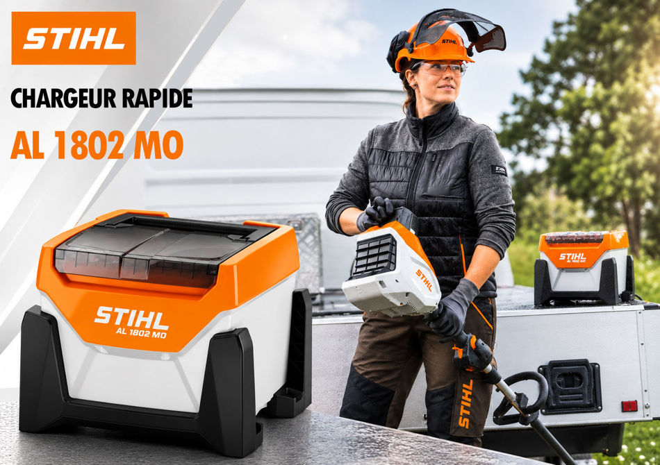 Chargeur AL 1802 MO Stihl : recharge rapide pour les travaux professionnels